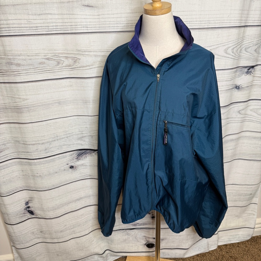 Patagonia vintage Teal windbreaker raft Jacket